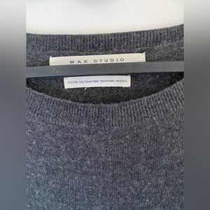 Merino Wool Sweater with Open Back Detail